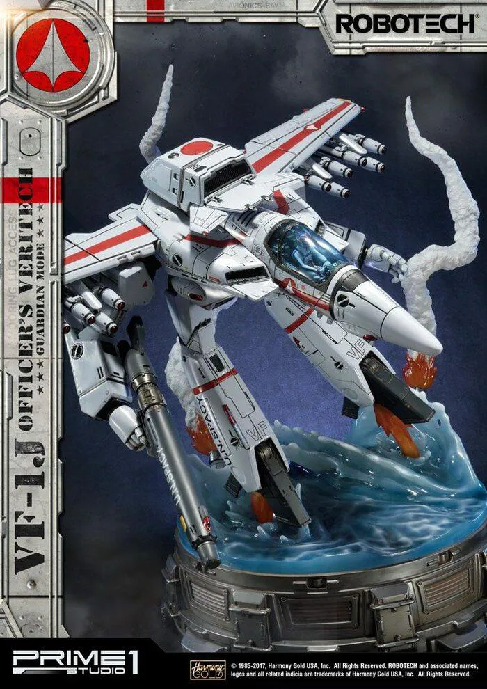 MACROSS - ROBOTECH - VF-1J Officer's Veritech Guardian Mode Polystone Statue