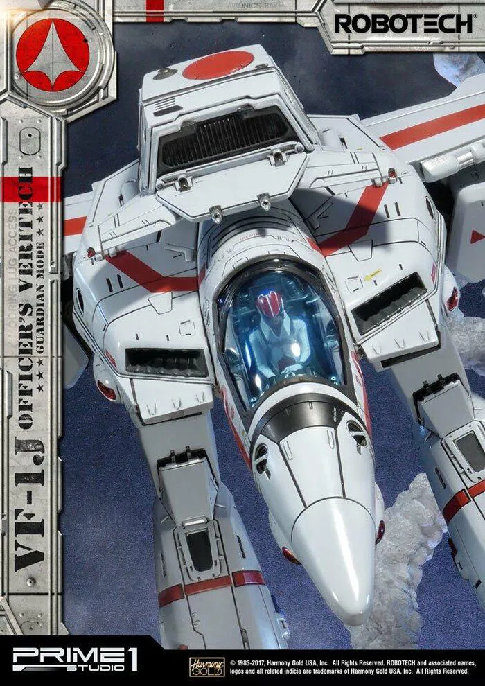 MACROSS - ROBOTECH - VF-1J Officer's Veritech Guardian Mode Polystone Statue