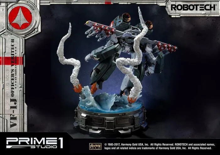 MACROSS - ROBOTECH - VF-1J Officer's Veritech Guardian Mode Polystone Statue