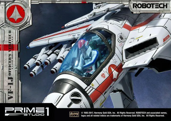 MACROSS - ROBOTECH - VF-1J Officer's Veritech Guardian Mode Polystone Statue