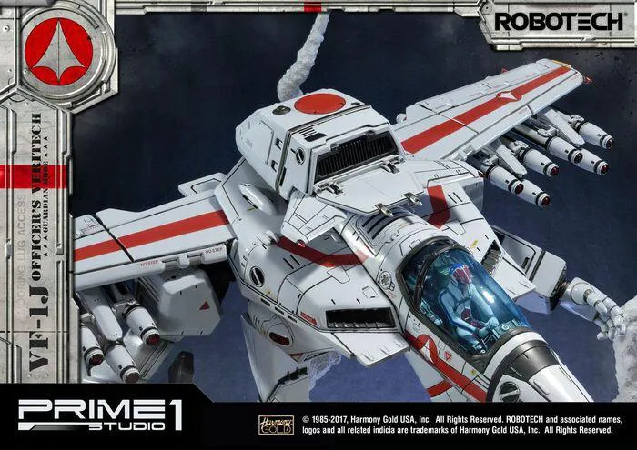 MACROSS - ROBOTECH - VF-1J Officer's Veritech Guardian Mode Polystone Statue