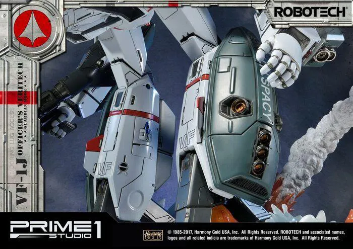 MACROSS - ROBOTECH - VF-1J Officer's Veritech Guardian Mode Polystone Statue