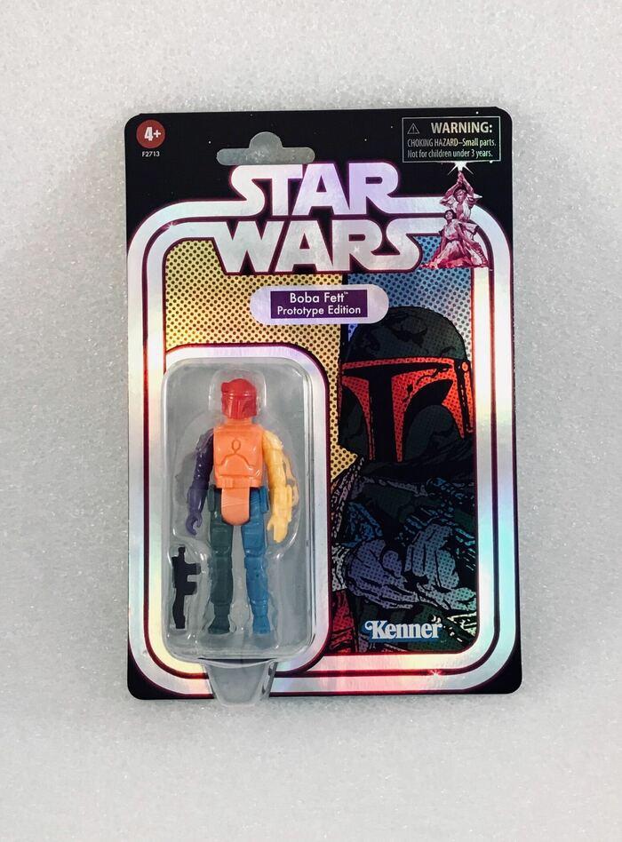 STAR WARS - Retro Collection - Multi-Colored Boba Fett Prototype Edition Action Figure Red Helmet Ver.