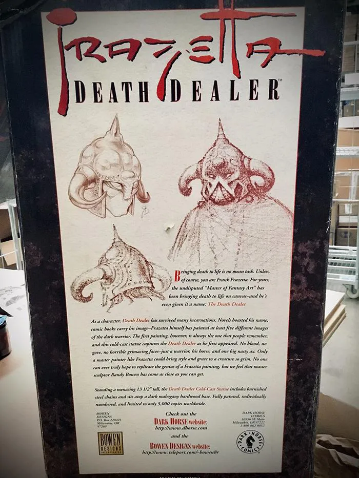 FRANK FRAZETTA - Death Dealer Full Size Ver. Polystone Statue