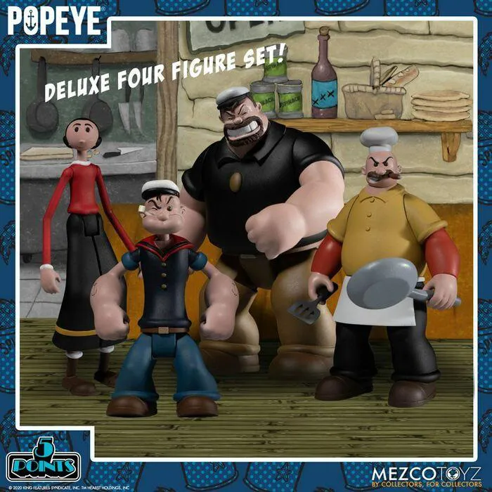 POPEYE - Braccio di Ferro - 5 Points Action Figures Deluxe Box Set