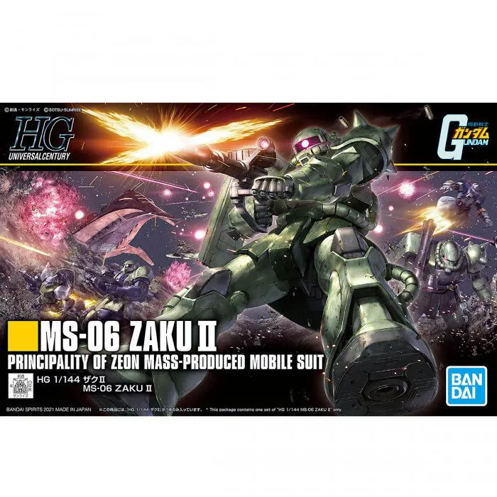 GUNDAM - 1/144 MS-06 Zaku II Model Kit HGUC # 241