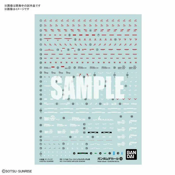 GUNDAM - 1/144 GD-130 RG Force Impulse Decals