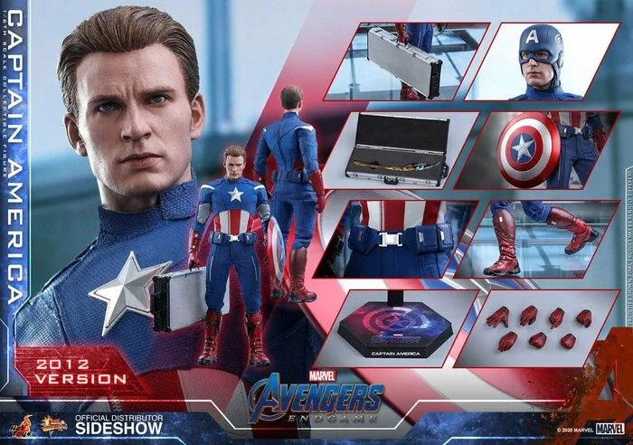 MARVEL - Avengers Endgame - Captain America 2012 Ver. 1/6 Action Figure 12" MMS563