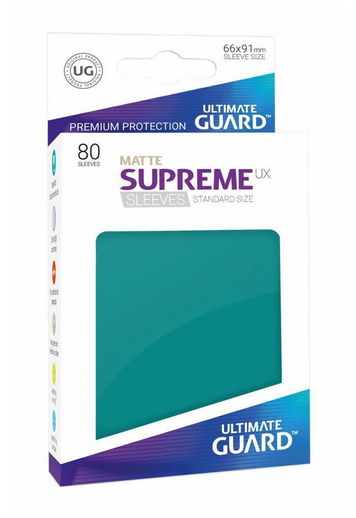 Ultimate Guard Supreme UX Sleeves Standard Size Matte Petrol Blue (80)