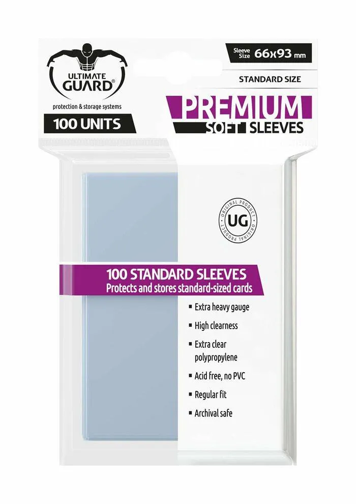 Ultimate Guard Premium Soft Sleeves Standard Size Transparent (100)
