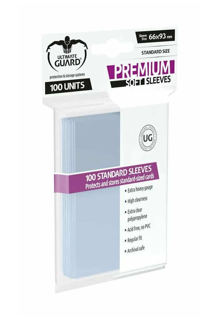 Ultimate Guard Premium Soft Sleeves Standard Size Transparent (100)