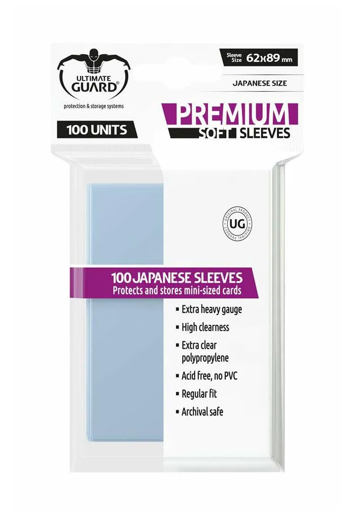 Ultimate Guard Premium Soft Sleeves Japanese Size Transparent (100)