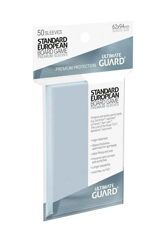 Ultimate Guard Premium Soft Sleeves for Board Game Cards Standard European (50)