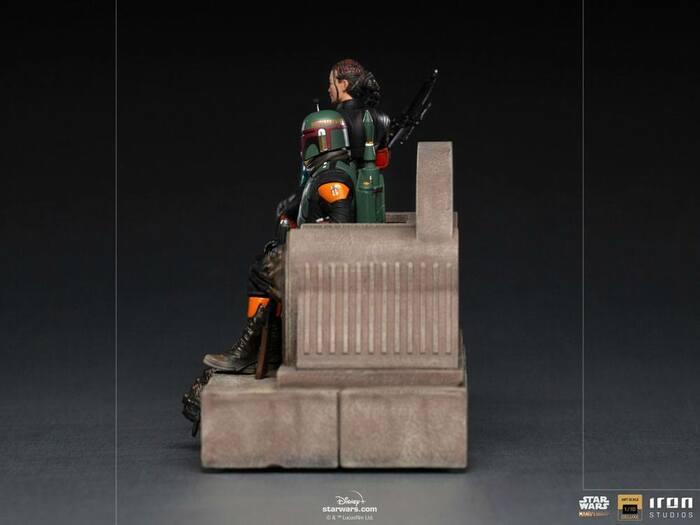 STAR WARS - The Mandalorian - Boba Fett & Fennec on Throne 1/10 Deluxe BDS Art Scale Statue
