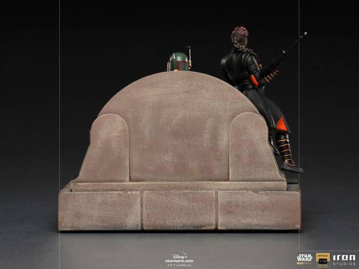 STAR WARS - The Mandalorian - Boba Fett & Fennec on Throne 1/10 Deluxe BDS Art Scale Statue