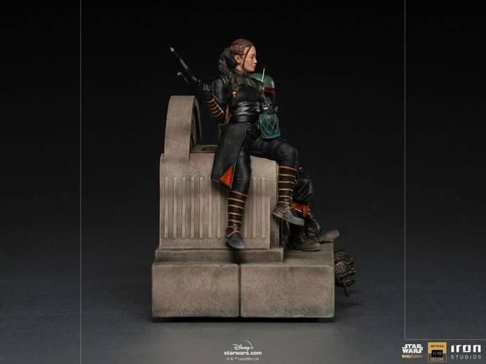 STAR WARS - The Mandalorian - Boba Fett & Fennec on Throne 1/10 Deluxe BDS Art Scale Statue
