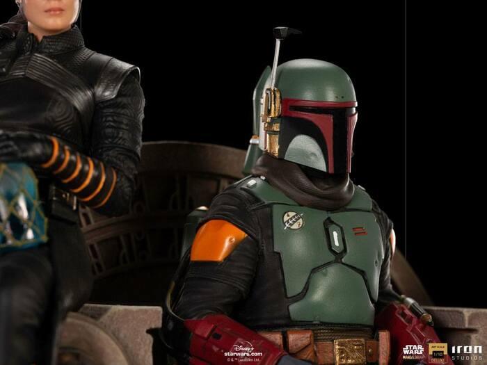 STAR WARS - The Mandalorian - Boba Fett & Fennec on Throne 1/10 Deluxe BDS Art Scale Statue