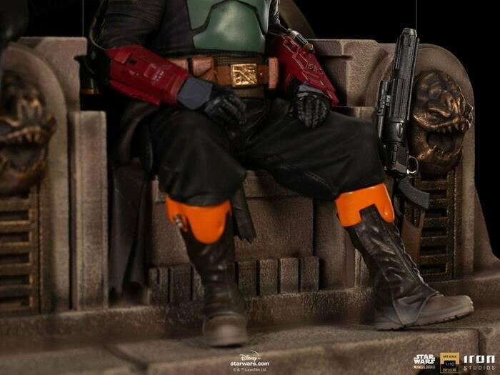 STAR WARS - The Mandalorian - Boba Fett & Fennec on Throne 1/10 Deluxe BDS Art Scale Statue