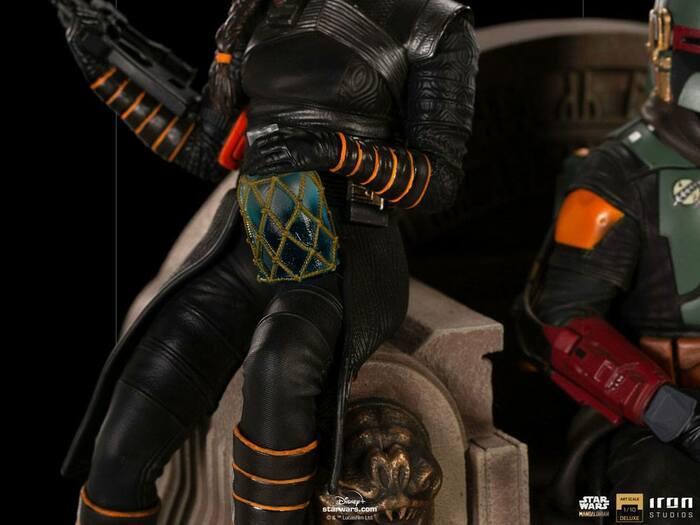 STAR WARS - The Mandalorian - Boba Fett & Fennec on Throne 1/10 Deluxe BDS Art Scale Statue