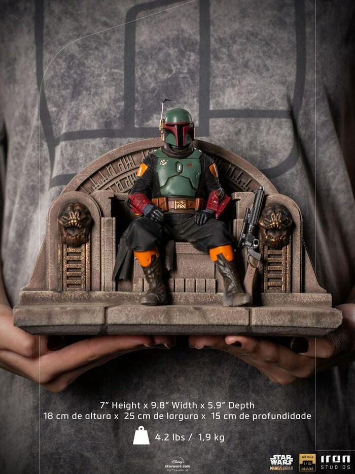 STAR WARS - The Mandalorian - Boba Fett on Throne 1/10 Deluxe BDS Art Scale Statue