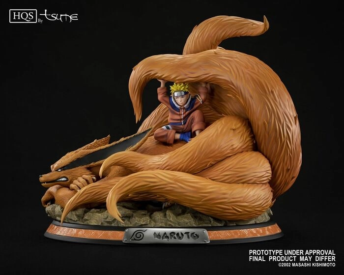 NARUTO - Naruto & Kyubi Fox Linked by the seal HQS 1/8 Mixed Media Statue