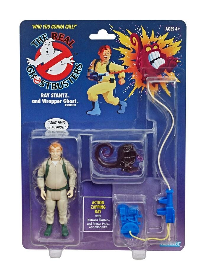 GHOSTBUSTERS - The Real Ghostbusters Kenner Classics Wave 1 - Ray Stantz and Wrapper Ghost Action Figure