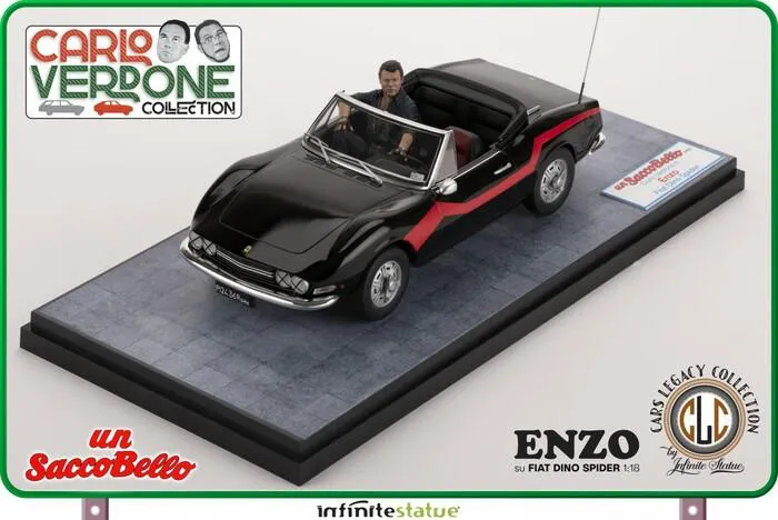CARLO VERDONE COLLECTION - Enzo on Fiat Dino Spider 1/18 Model