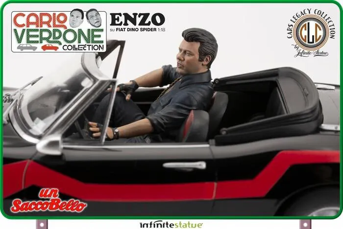 CARLO VERDONE COLLECTION - Enzo on Fiat Dino Spider 1/18 Model