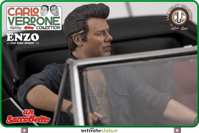 CARLO VERDONE COLLECTION - Enzo on Fiat Dino Spider 1/18 Model