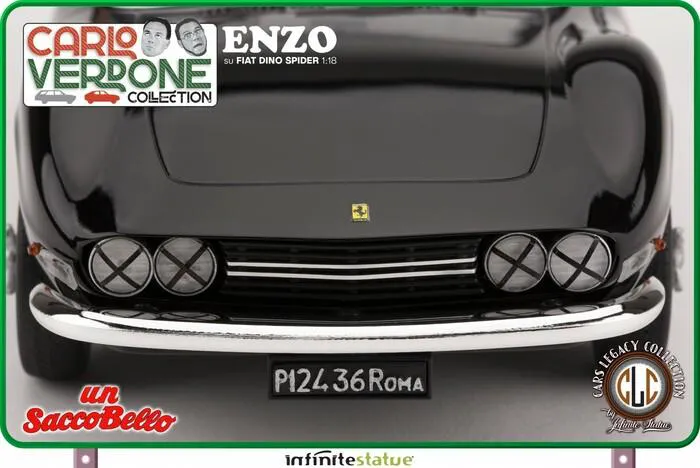 CARLO VERDONE COLLECTION - Enzo on Fiat Dino Spider 1/18 Model