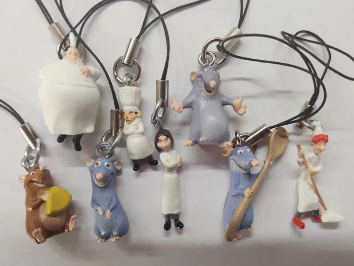 DISNEY - Ratatouille Figure Charm Collection Phone Straps Complete Set of 8