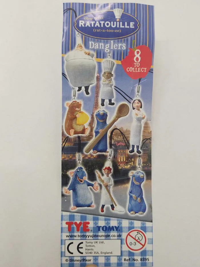 DISNEY - Ratatouille Figure Charm Collection Phone Straps Complete Set of 8