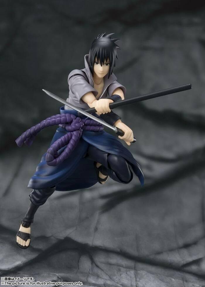 NARUTO SHIPPUDEN - Sasuke Uchiha He who bears all Hatred S.H. Figuarts Action Figure - Damaged Box