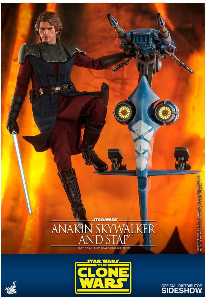 STAR WARS - The Clone Wars - Anakin Skywalker & STAP 1/6 Action Figure 12" TMS020