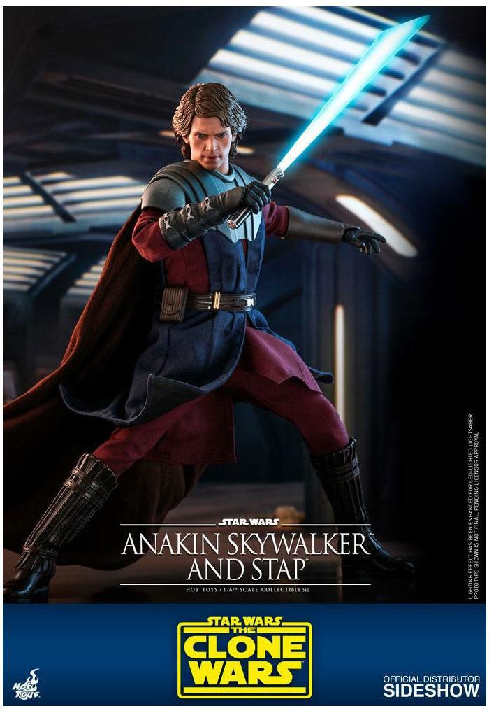 STAR WARS - The Clone Wars - Anakin Skywalker & STAP 1/6 Action Figure 12" TMS020