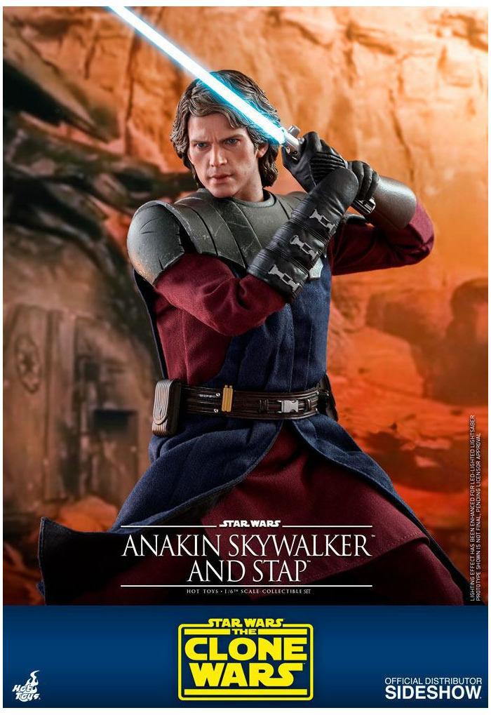 STAR WARS - The Clone Wars - Anakin Skywalker & STAP 1/6 Action Figure 12" TMS020