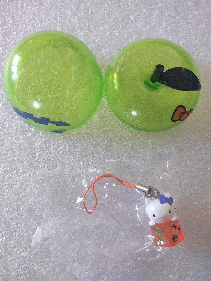 HELLO KITTY - Halloween Phone Strap - Green Apple