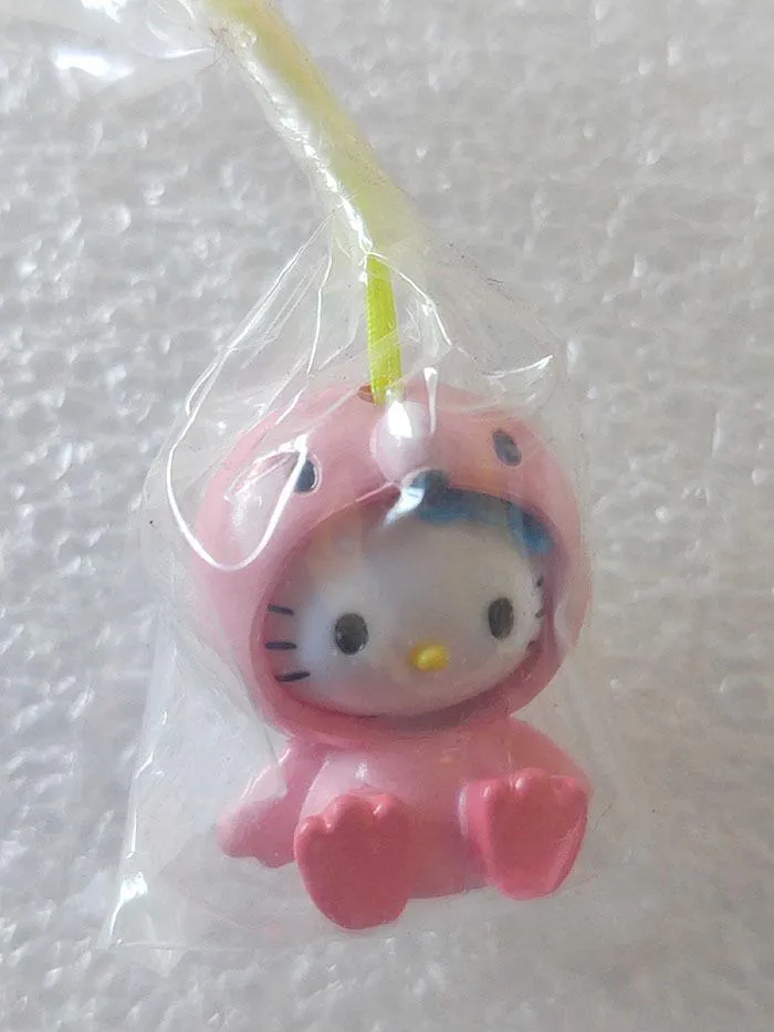HELLO KITTY - Animals Costume Swing Phone Strap - Flamingo