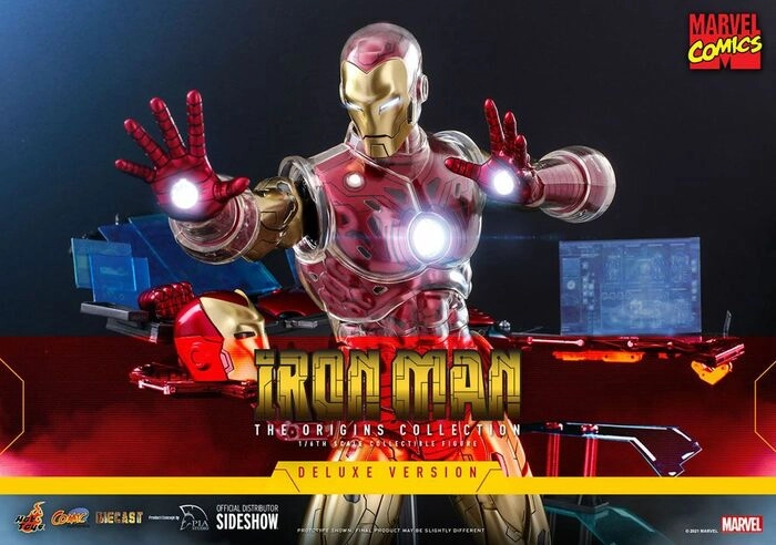 MARVEL - The Origins Collection Comic - Iron Man Deluxe Ver. 1/6 Action Figure 12" CMS07-D37