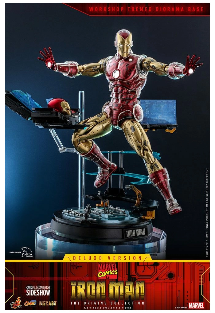 MARVEL - The Origins Collection Comic - Iron Man Deluxe Ver. 1/6 Action Figure 12" CMS07-D37