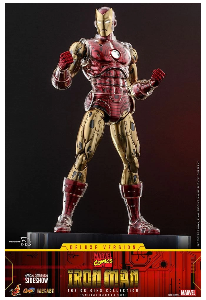 MARVEL - The Origins Collection Comic - Iron Man Deluxe Ver. 1/6 Action Figure 12" CMS07-D37