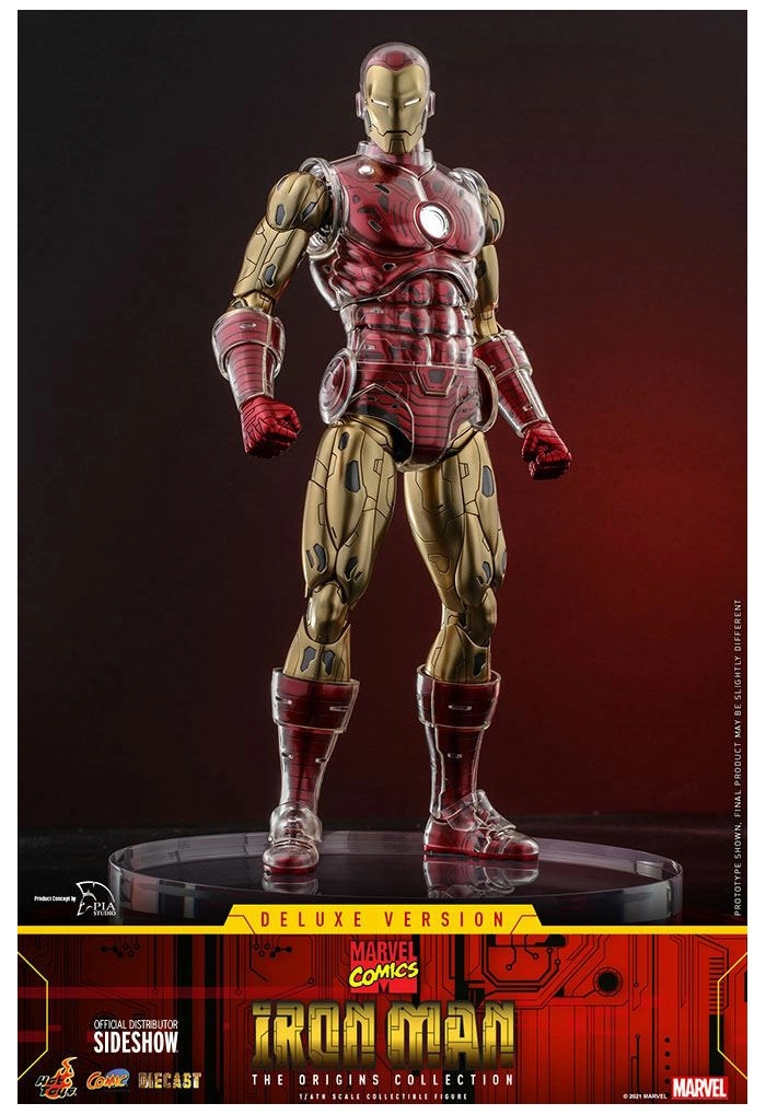 MARVEL - The Origins Collection Comic - Iron Man Deluxe Ver. 1/6 Action Figure 12" CMS07-D37