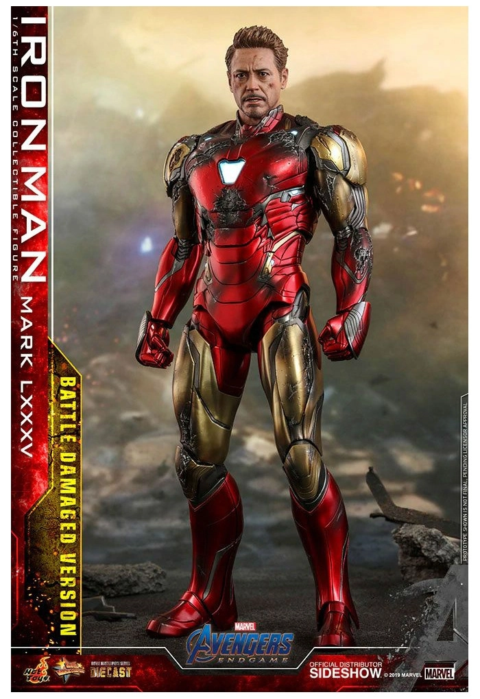 MARVEL - Avengers Endgame - Iron Man Mark LXXXV Battle Damaged Ver. 1/6 Action Figure 12" Diecast MMS543 D33