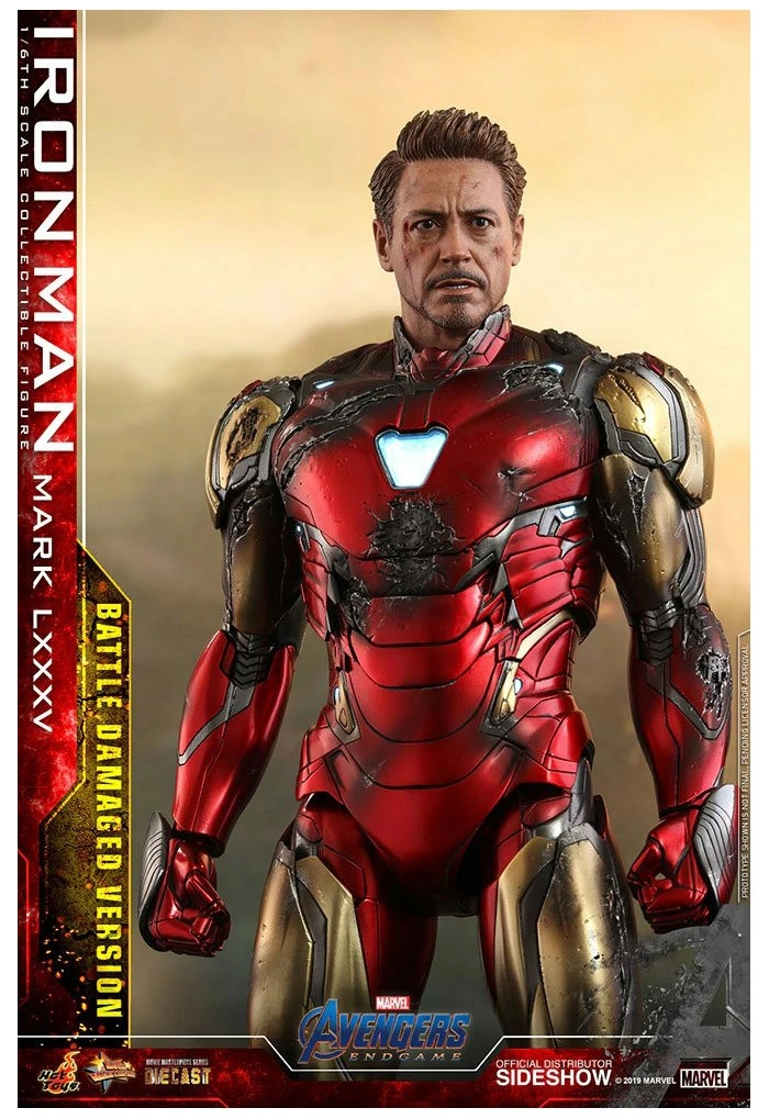 MARVEL - Avengers Endgame - Iron Man Mark LXXXV Battle Damaged Ver. 1/6 Action Figure 12" Diecast MMS543 D33