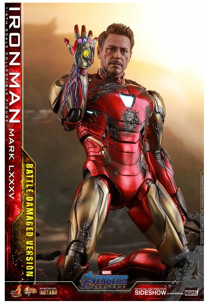 MARVEL - Avengers Endgame - Iron Man Mark LXXXV Battle Damaged Ver. 1/6 Action Figure 12" Diecast MMS543 D33
