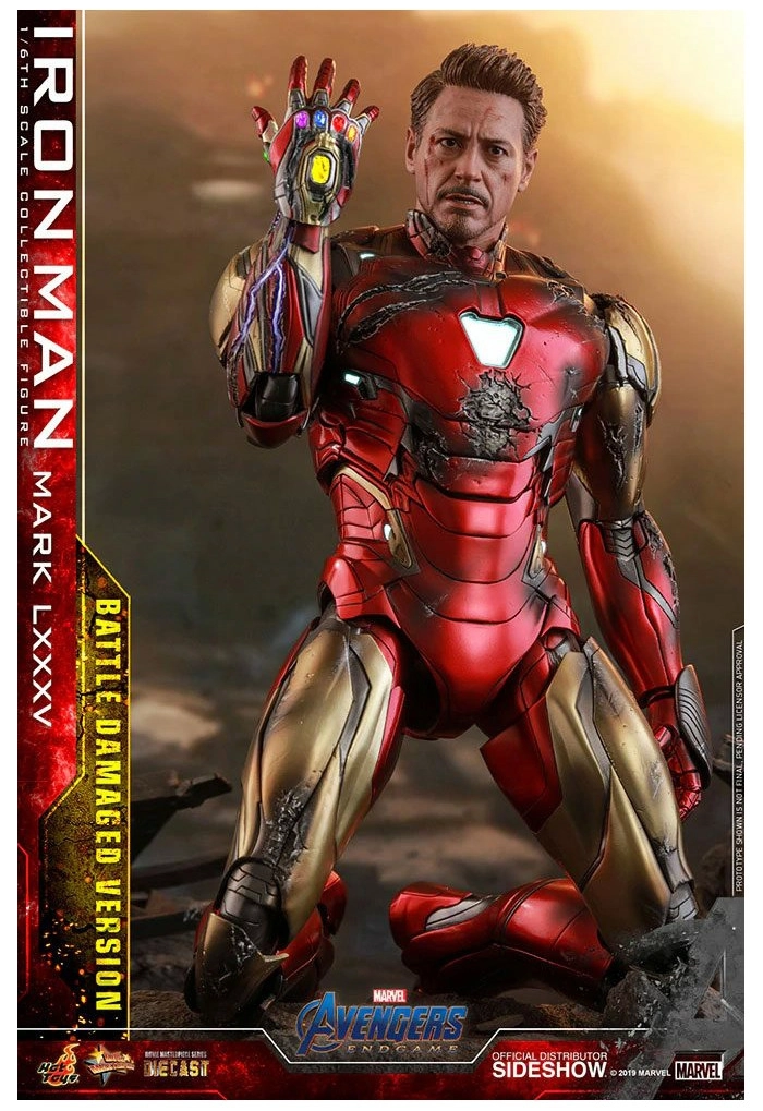MARVEL - Avengers Endgame - Iron Man Mark LXXXV Battle Damaged Ver. 1/6 Action Figure 12" Diecast MMS543 D33