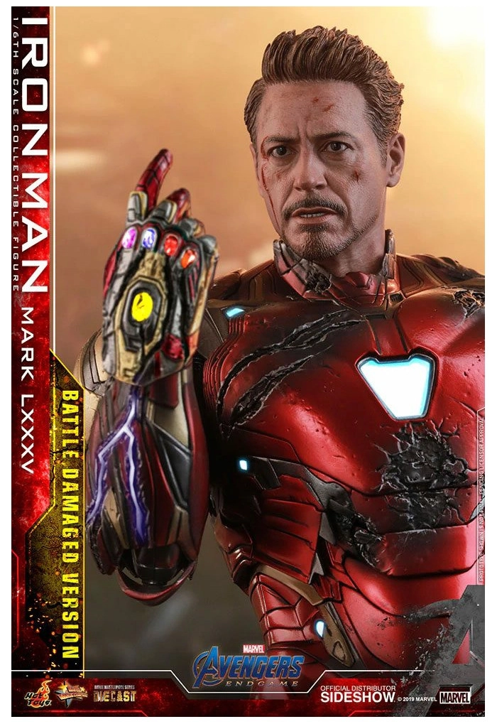 MARVEL - Avengers Endgame - Iron Man Mark LXXXV Battle Damaged Ver. 1/6 Action Figure 12" Diecast MMS543 D33