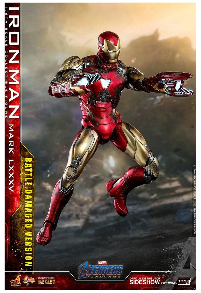 MARVEL - Avengers Endgame - Iron Man Mark LXXXV Battle Damaged Ver. 1/6 Action Figure 12" Diecast MMS543 D33