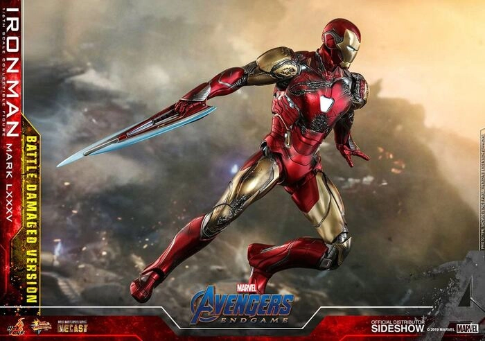 MARVEL - Avengers Endgame - Iron Man Mark LXXXV Battle Damaged Ver. 1/6 Action Figure 12" Diecast MMS543 D33