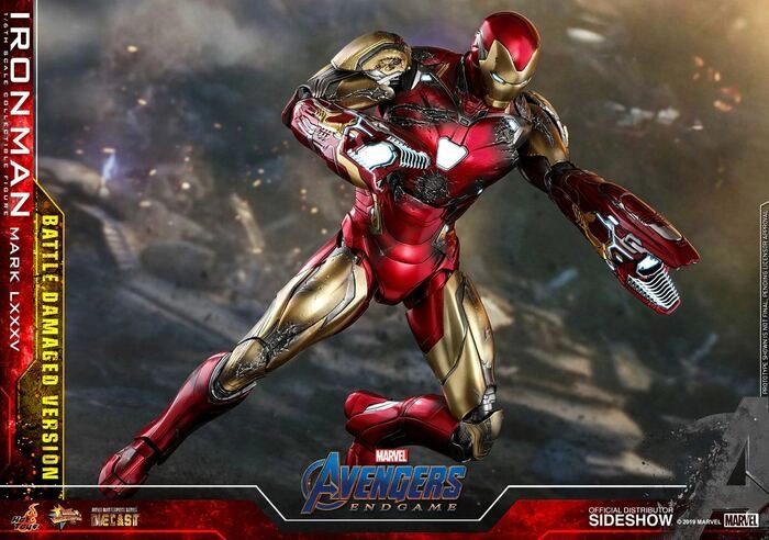 MARVEL - Avengers Endgame - Iron Man Mark LXXXV Battle Damaged Ver. 1/6 Action Figure 12" Diecast MMS543 D33